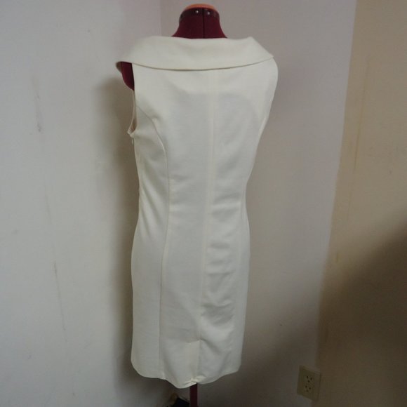 Eden Court Size 6 Cream Cowl Neck Midi Length Dress - Picture 4 of 8